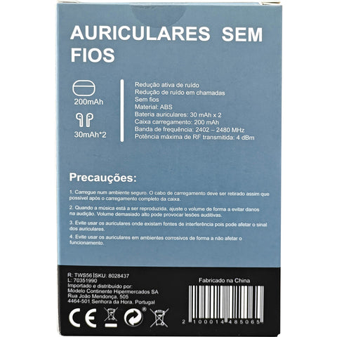 Auriculares Sem Fios Azul Fusion