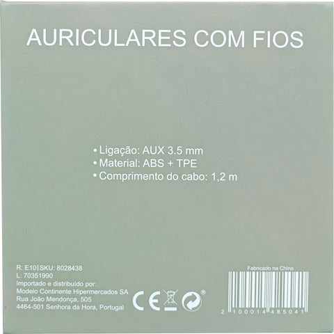 Auriculares com Fios Verde Fusion