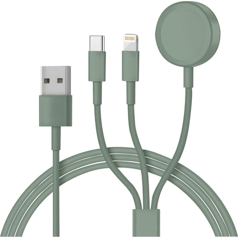 Cabo De Carregamento 3 Em 1 Verde Fusion