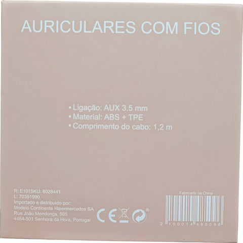 Auriculares com Fios Rosa Fusion
