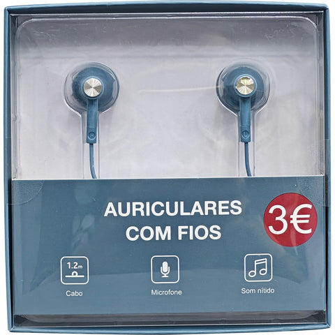 Auriculares Com Fios Azul Fusion