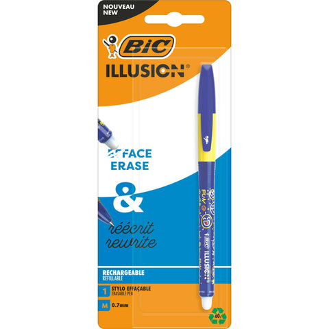 Esferográfica de Apagar Illusion Tinta Azul Bic