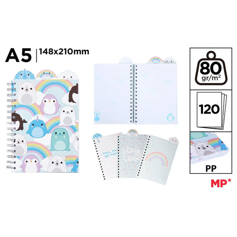 Caderno A5 C/Separadores - Arco-Íris