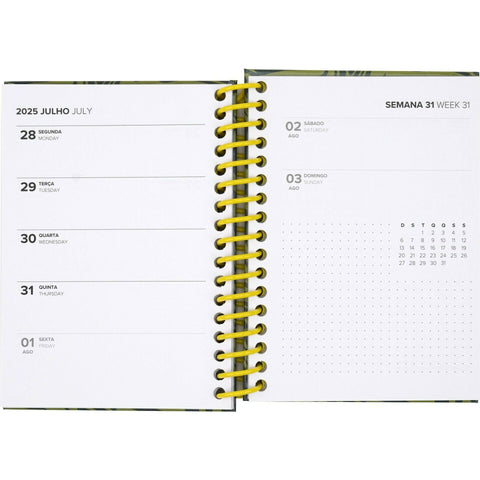 Agenda A6 2025 Espiral Semanal Mood Note! (artigo sortido)