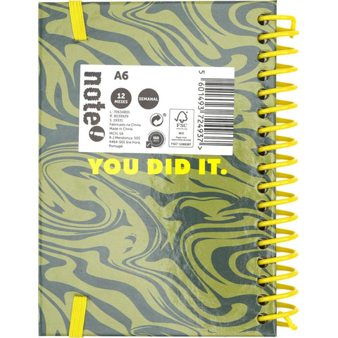 Agenda A6 2025 Espiral Semanal Mood Note! (artigo sortido)