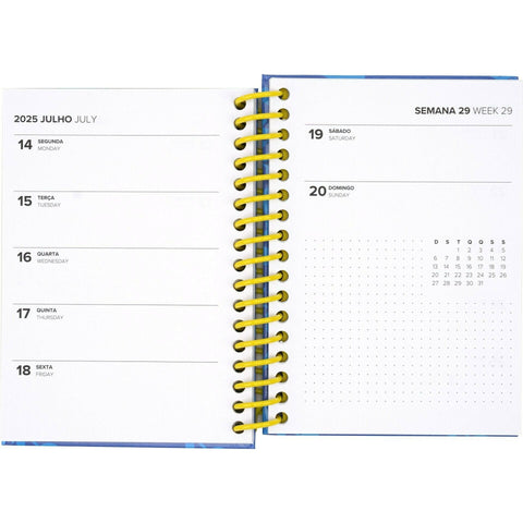 Agenda A6 2025 Espiral Semanal Mood Note! (artigo sortido)
