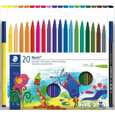 Marcador de Colorir Noris Ponta Fibra 20 Unidades Staedtler