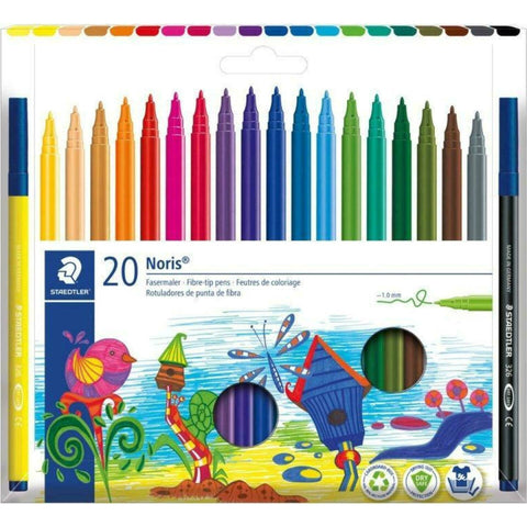 Marcador de Colorir Noris Ponta Fibra 20 Unidades Staedtler