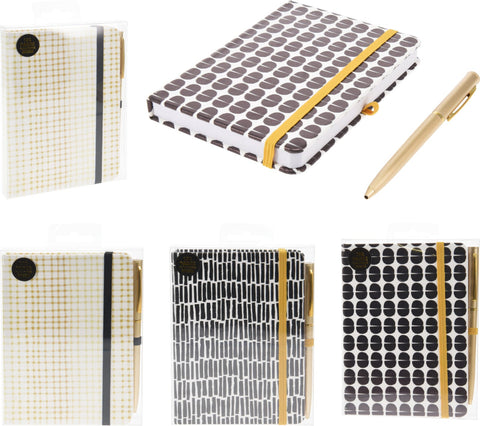 Caderno A5 com Caneta - B&W Sortido