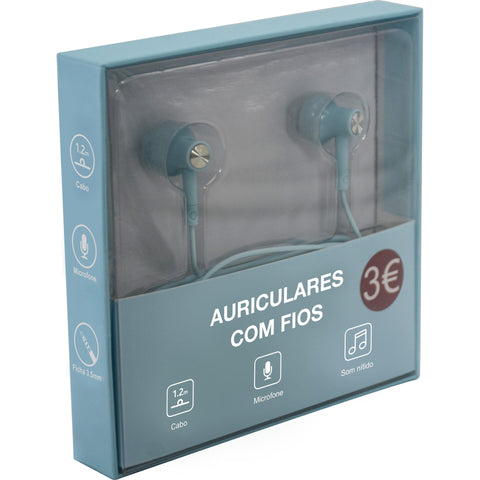 Auriculares Com Fios Aqua Sky