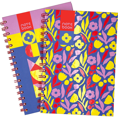 Caderno Espiral A5 Capa Dura Liso Flower (várias opções) Note!
