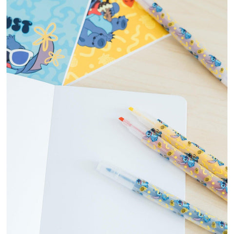 Conjunto Papelaria - Stitch Tropical