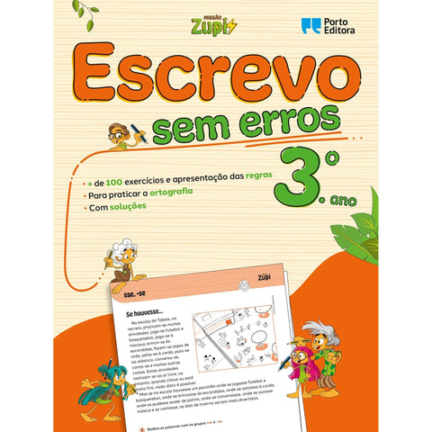 Missão Zupi - Escrevo sem Erros 3 - Português - 3.º Ano - Exercícios para Praticar a Ortografia