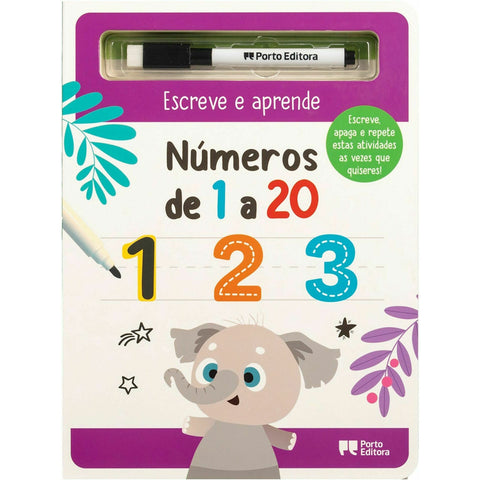 Escreve e Aprende - Números de 1 a 20