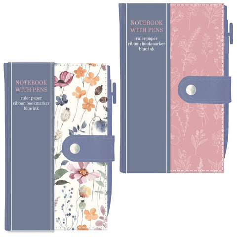 Conjunto Caderno + Caneta - Wild Bloom Sortido