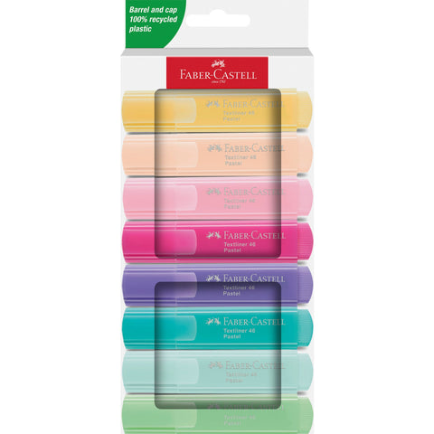 Marcadores Textliner Pastel 8 unidades Faber Castell