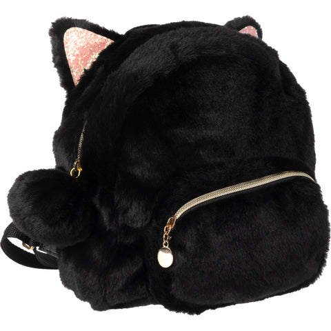Mini Mochila Peluche Preto