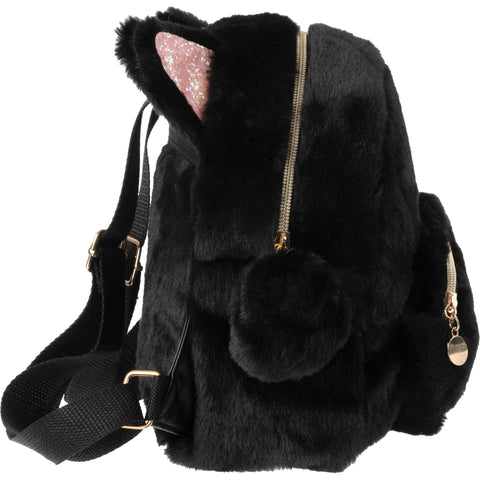 Mini Mochila Peluche Preto