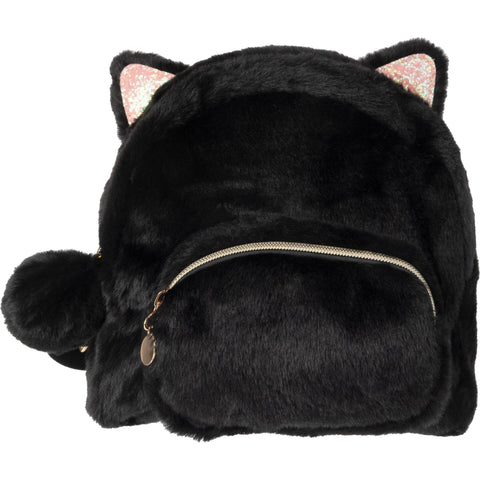 Mini Mochila Peluche Preto