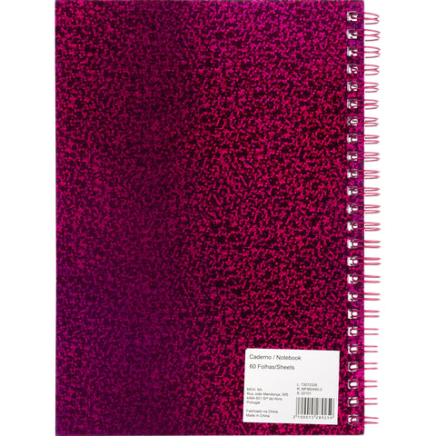 Caderno Espiral A5 60 Folhas Eye Pink Magic