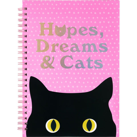 Caderno Espiral A5 60 Folhas Cats Pink Magic