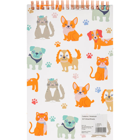 Bloco Espiral A5 Liso 80g 50 Folhas Pet Friendly
