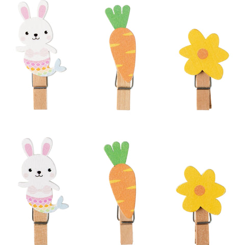 Molas Madeira Fun Bunny Joy 6 Unidades