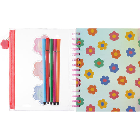 Caderno A5 80g 80 Folhas + 5 Marcadores Good Day