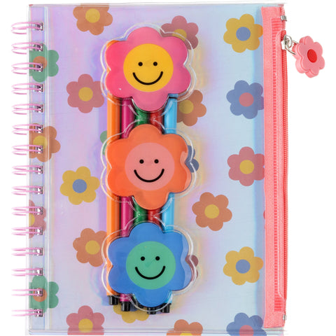 Caderno A5 80g 80 Folhas + 5 Marcadores Good Day