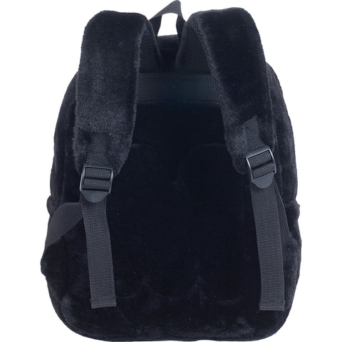 Mochila Pequena Preta Furry Marshmallow