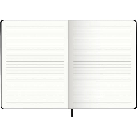 Caderno Agrafado A5 Capa Preta Soft com Elástico Pautado Note!