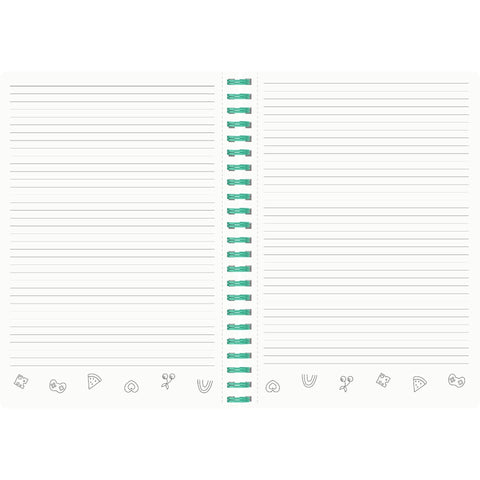 Caderno Espiral A4 Capa Espuma com Pins Pautado (várias opções) Note!