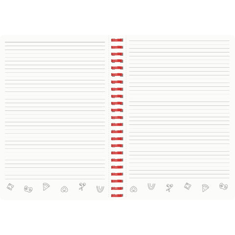 Caderno Espiral A4 Capa Espuma com Pins Pautado (várias opções) Note!