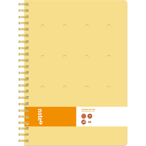 Caderno Espiral A4 Capa Espuma com Pins Pautado (várias opções) Note!