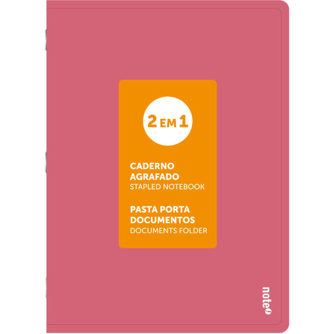 Caderno Agrafado A4 Pautado 2 em 1 (várias opções) Note!