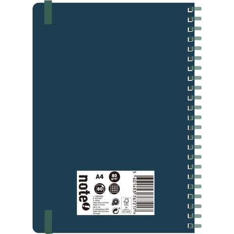 Caderno Espiral A4 Capa Soft Universitário Quadriculado (várias opções) Note!