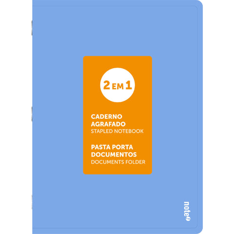 Caderno Agrafado A4 48 Folhas Quadriculado 2Em1 Note!