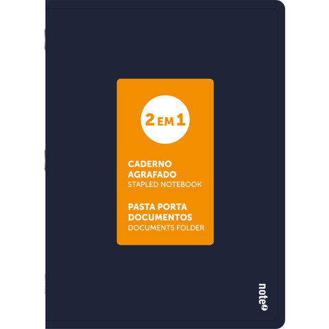 Caderno Agrafado A4 48 Folhas Quadriculado 2Em1 Note!