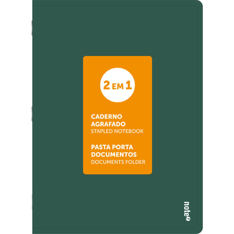 Caderno Agrafado A4 48 Folhas Quadriculado 2Em1 Note!