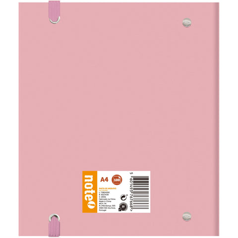 Pasta Arquivo A4 Com Recarga 100 Folhas 100G Pastel Note