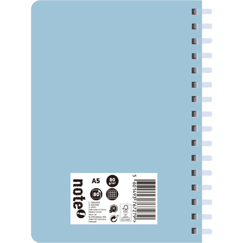 Caderno Espiral A5 Soft 80 Folhas 80G Quadriculado Note!