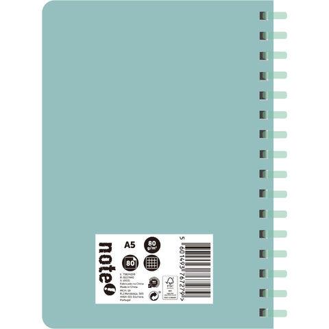 Caderno Espiral A5 Quadriculado Soft (várias cores) Note!