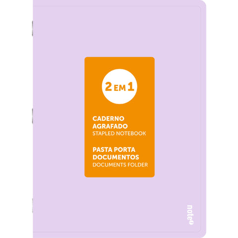 Caderno Agrafado A4 48 Folhas Pautado 2Em1 Pastel Note!