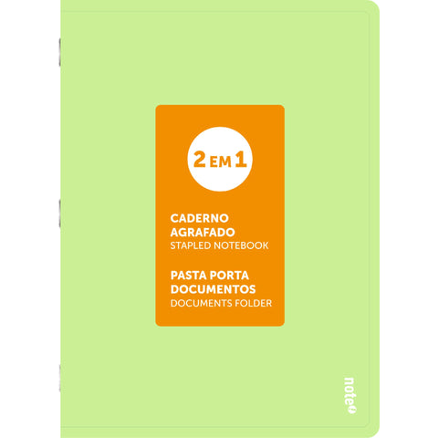 Caderno Agrafado A4 Pautado 2 em 1 Pastel (várias cores) Note!