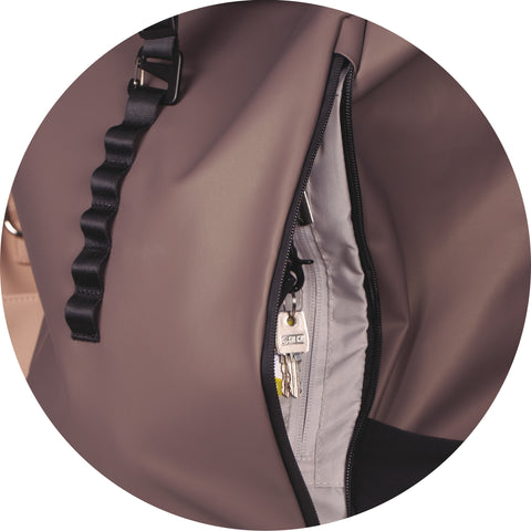 Mochila Roll Top Oxfbag Rpet Castanho Oxford