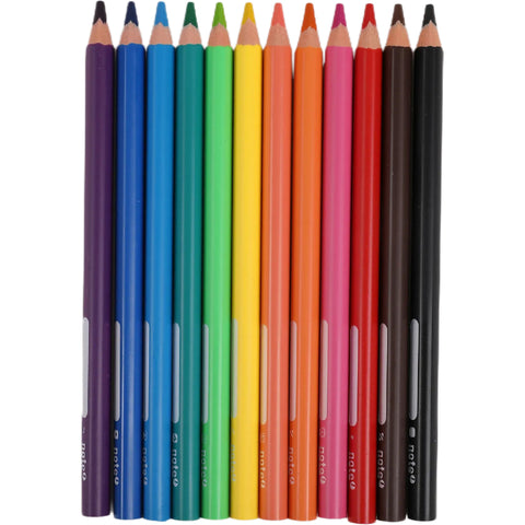 Lápis Cor Resina Mega 12 Unidades Note!