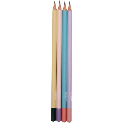 Conjunto 4 Lápis Resina HB Triangular Pastel