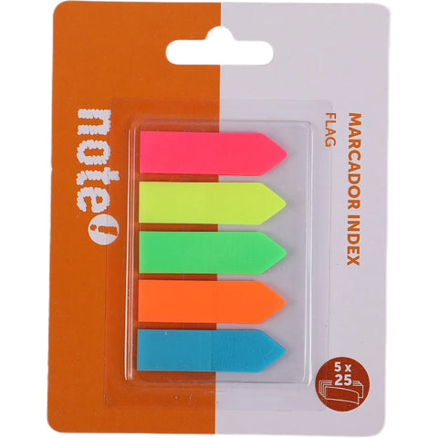 Sinalizador em Seta Coloridos 5 Unidades Neon Note!