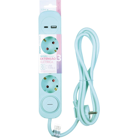 Bloco Verde 3Tom Com Int 1Usb 1,5M