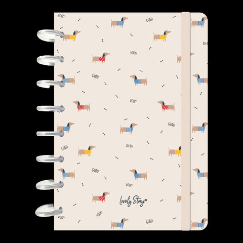 Caderno De Discos A5 Pautado - Sand Guau